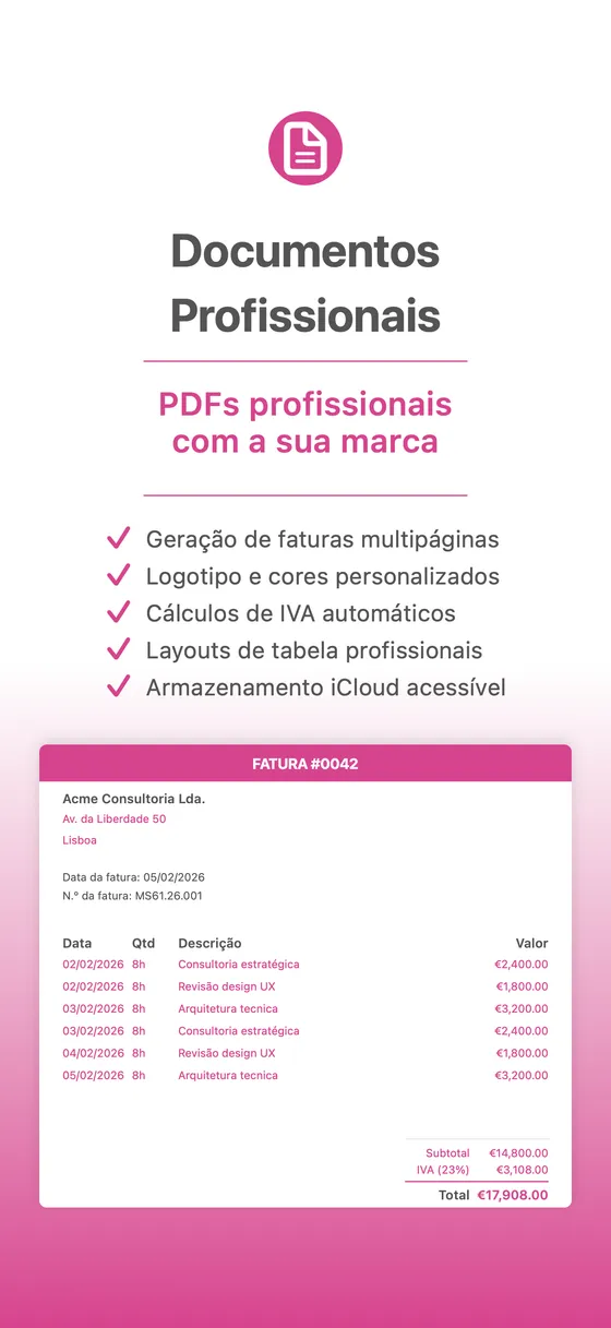Crie a sua primeira fatura