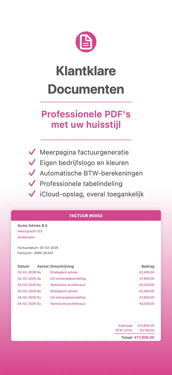 Maak je eerste factuur